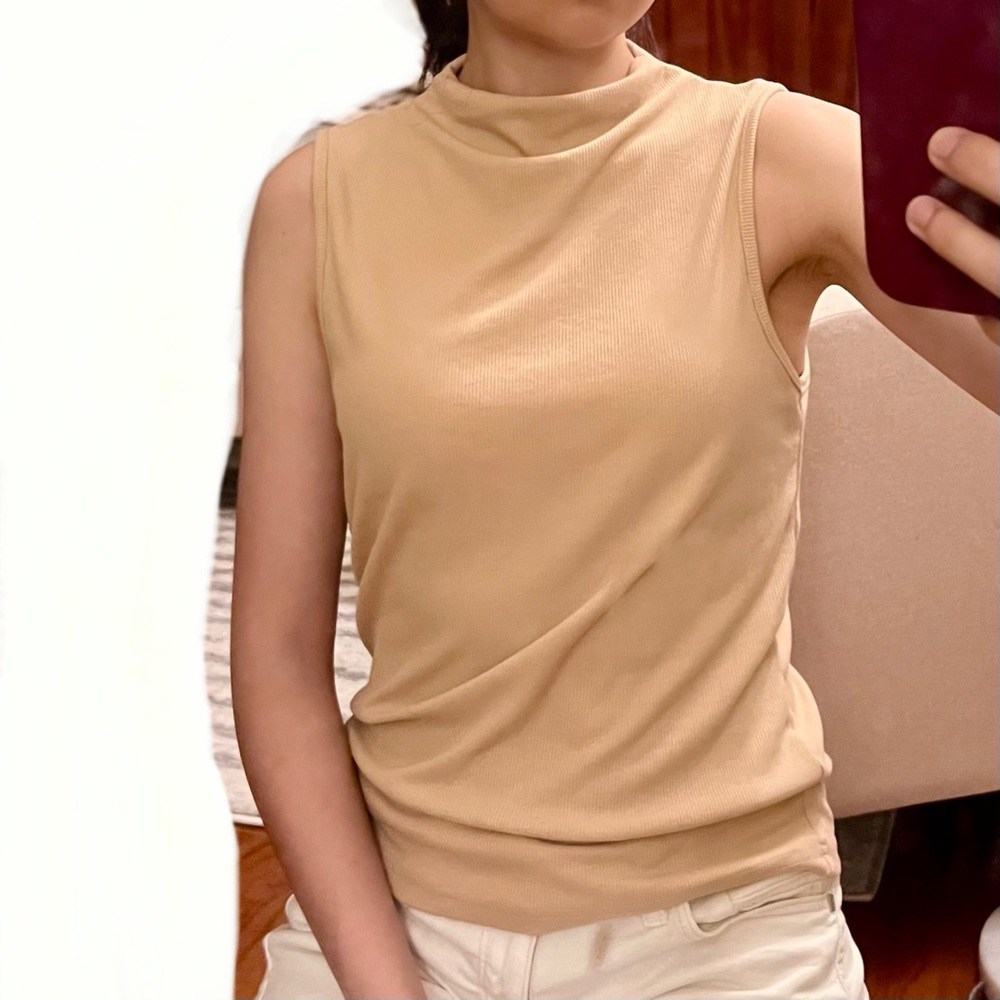 Sleeveless Tan Top
